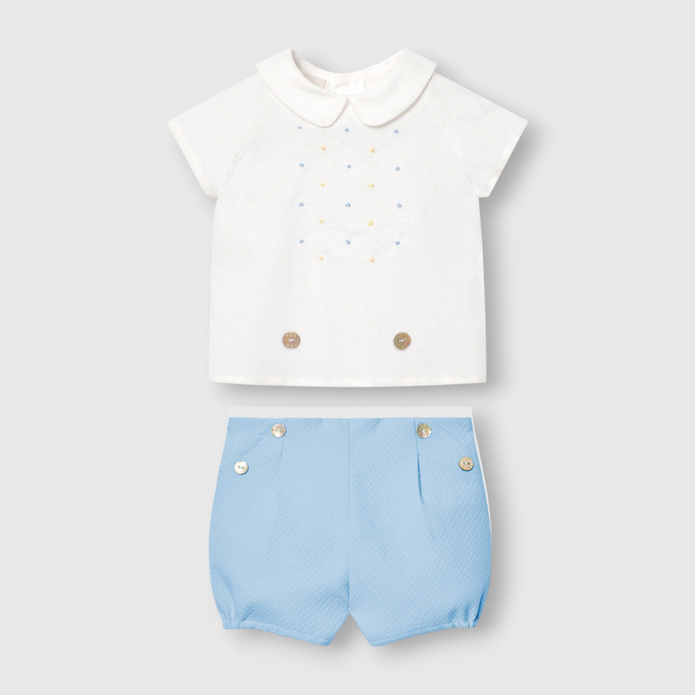 Bermuda newborn wooven shirt & shorts set