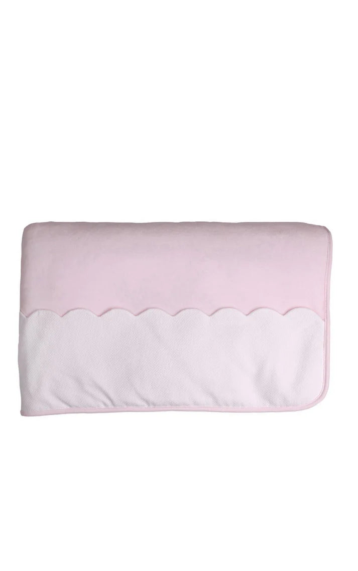 Velour blanket with pique