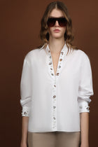Placket detailed with gemstones  Shirt