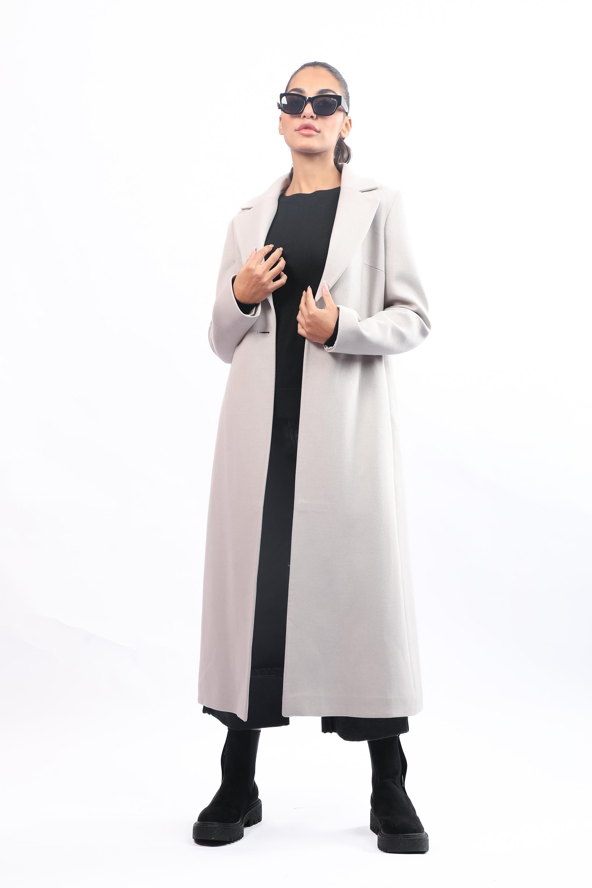 Cashmere Epaullete Maxi Coat