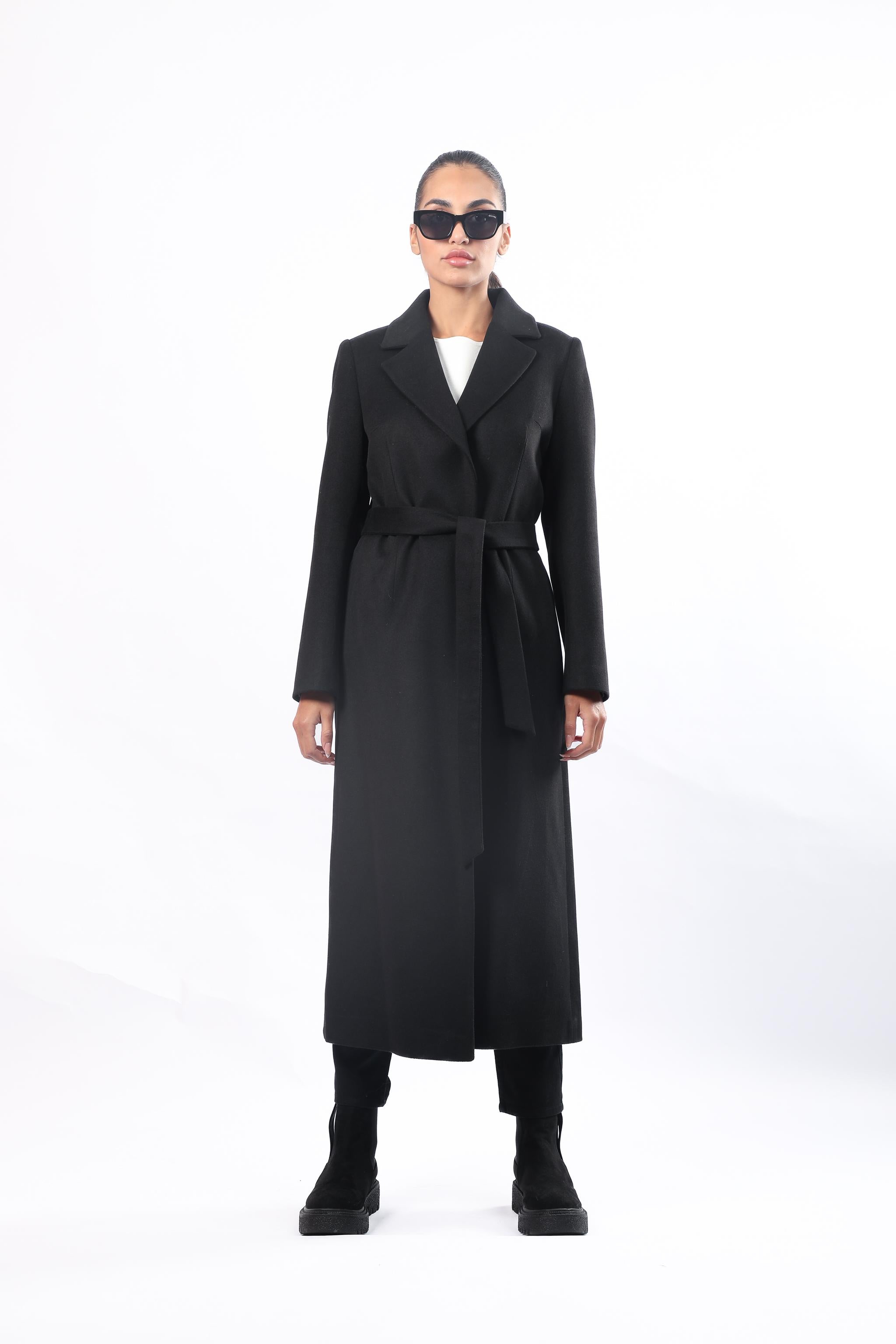 Cashmere Epaullete Maxi Coat