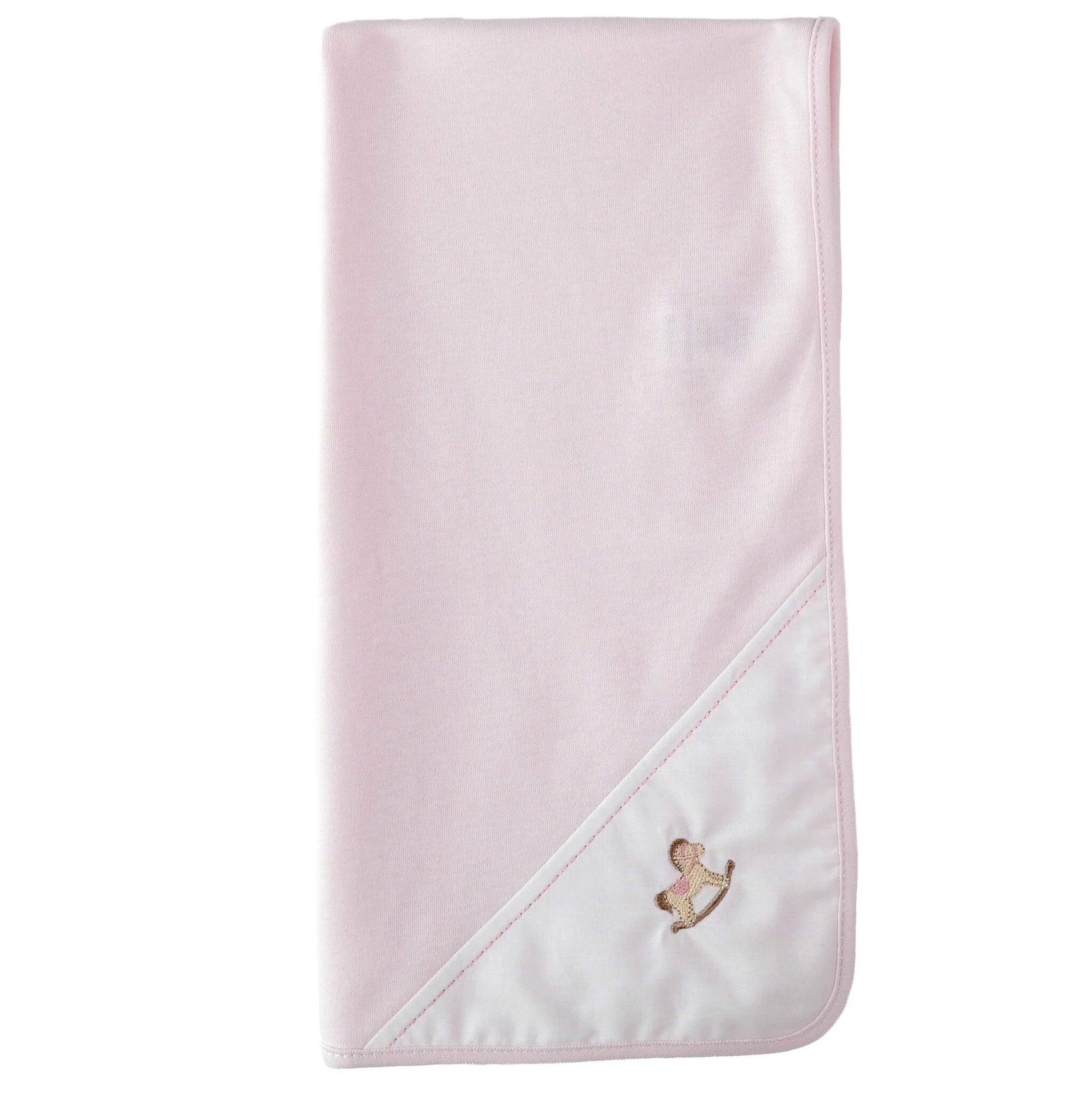 Rocking horse burp cloth with pique