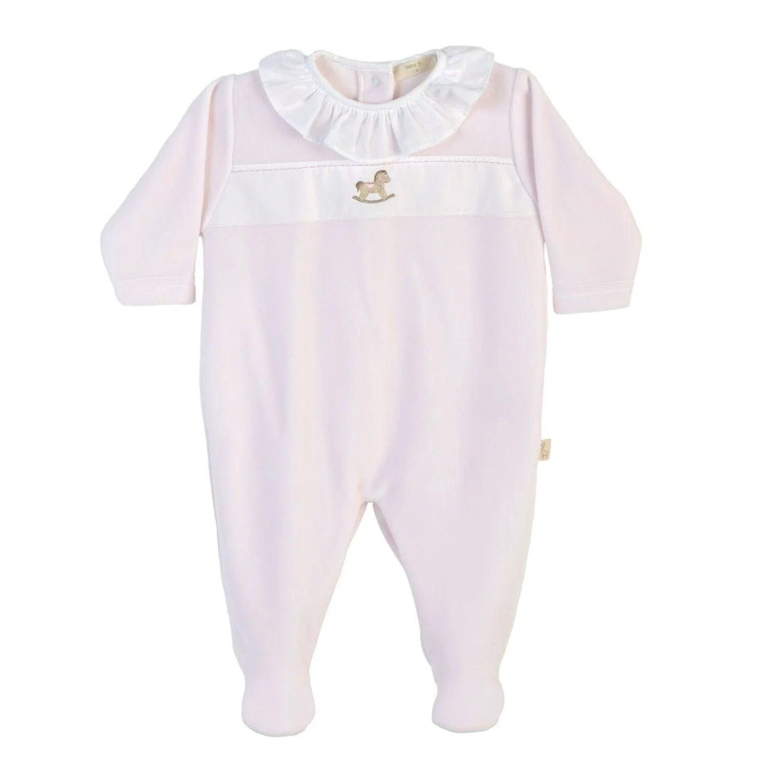 Rocking horse babygrow with pique.