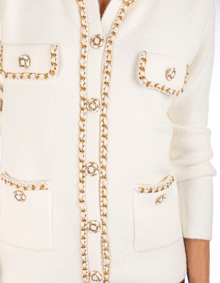 Gold Detailed Cardigan