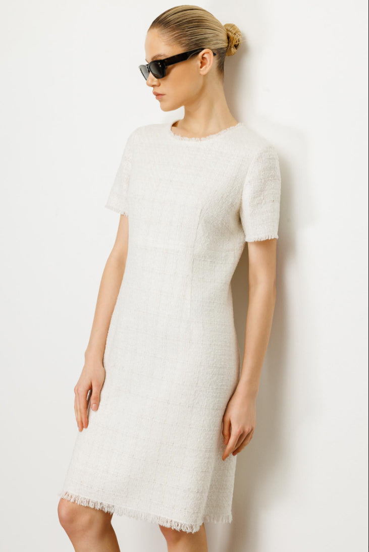 Tweed Half Sleeve Dress