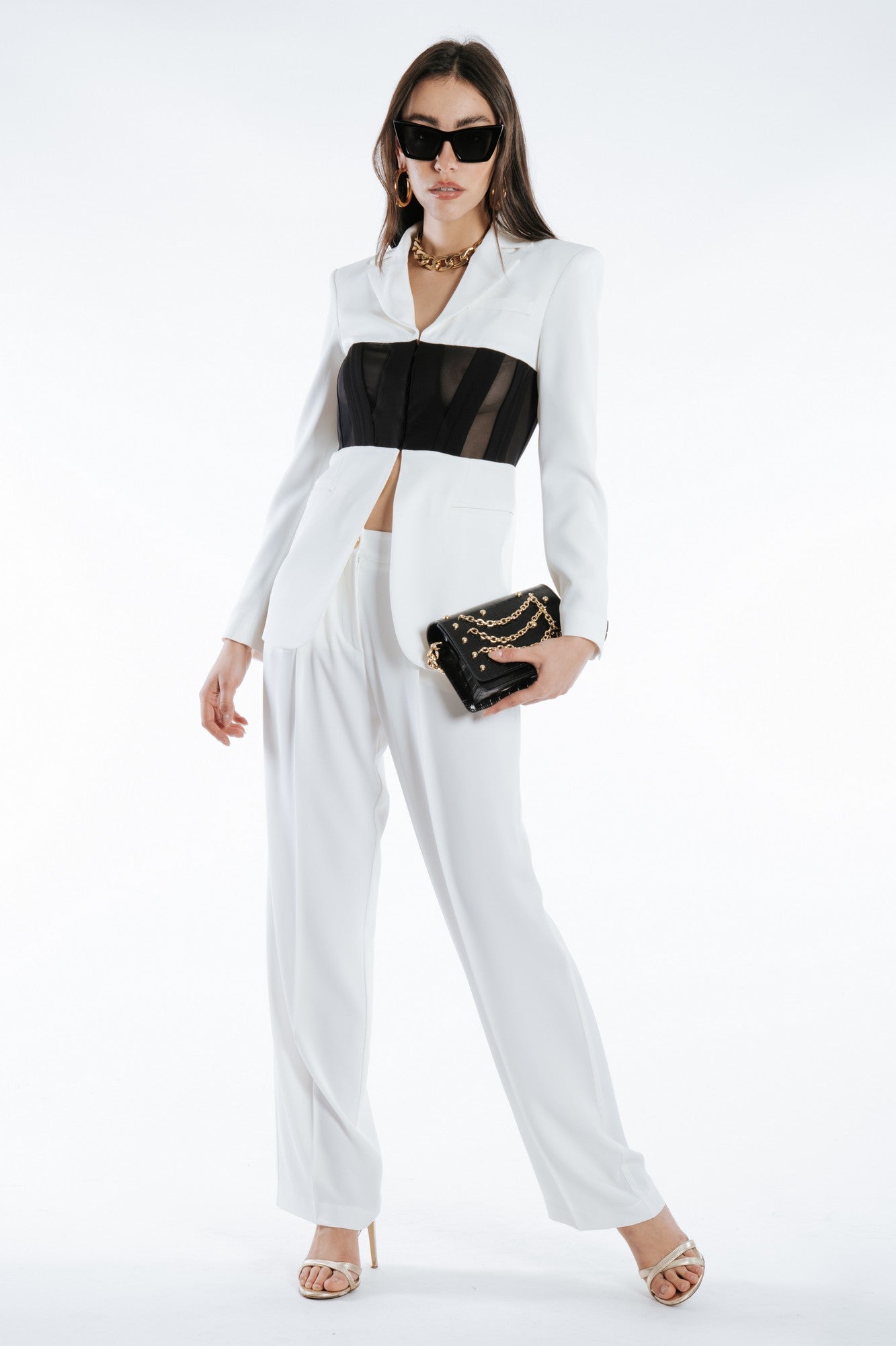 Corset effect blazer