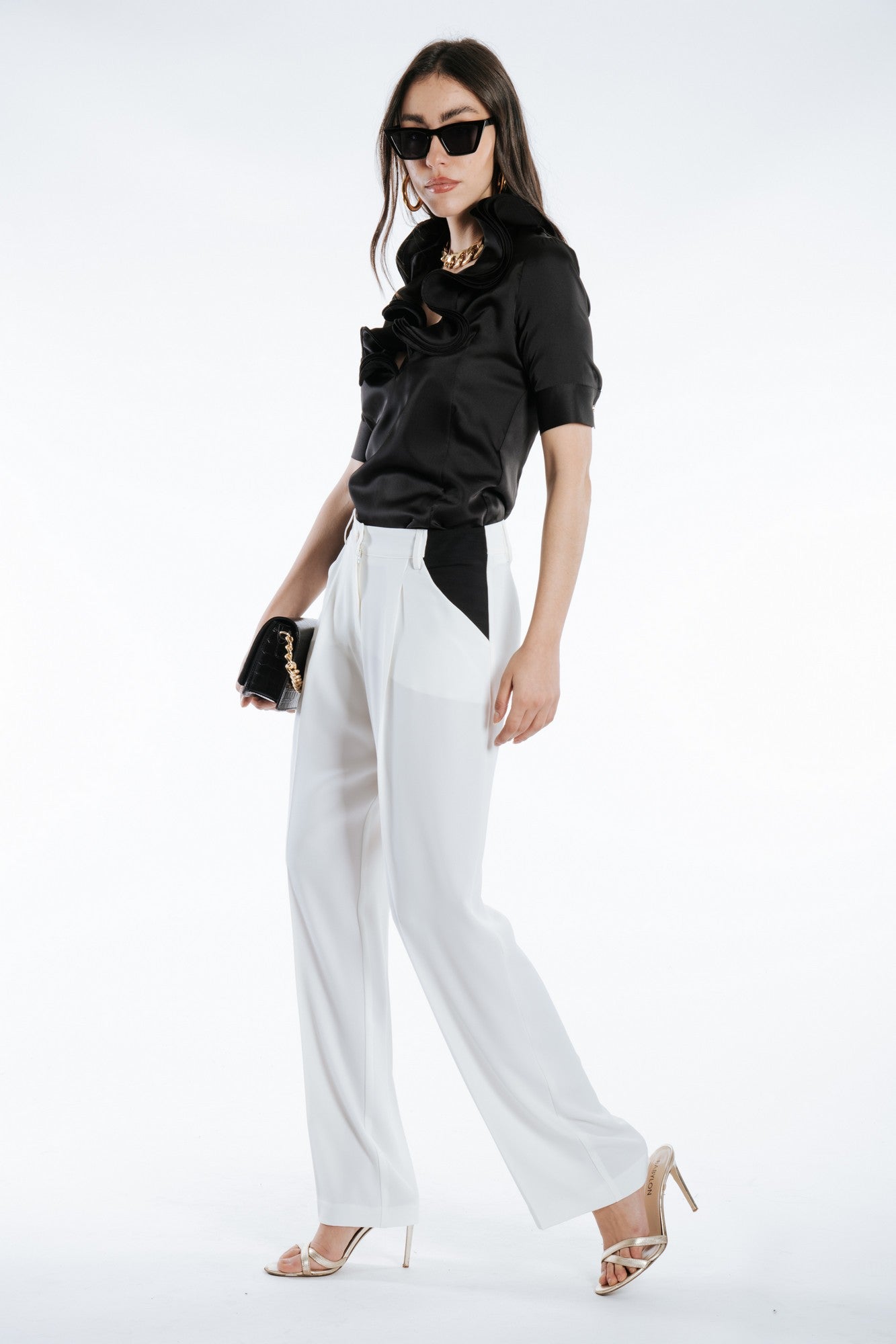 Contrast trousers