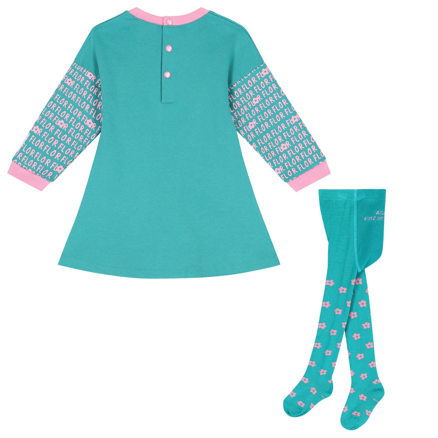 Words ensembled dress and leggings set