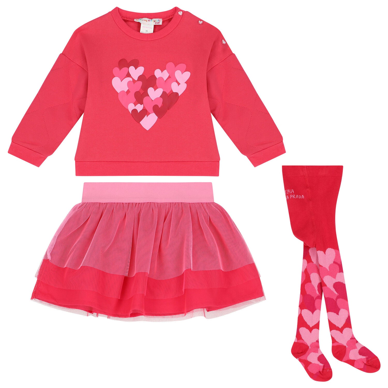 Logo sweater ,skirt & leggings set