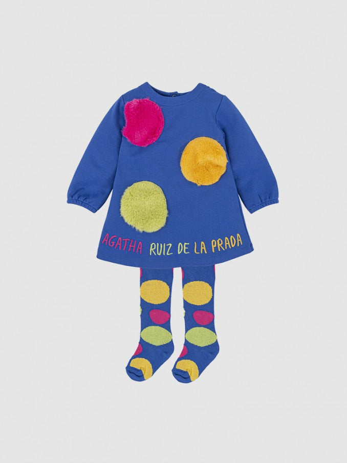 Blue dress and leggings set