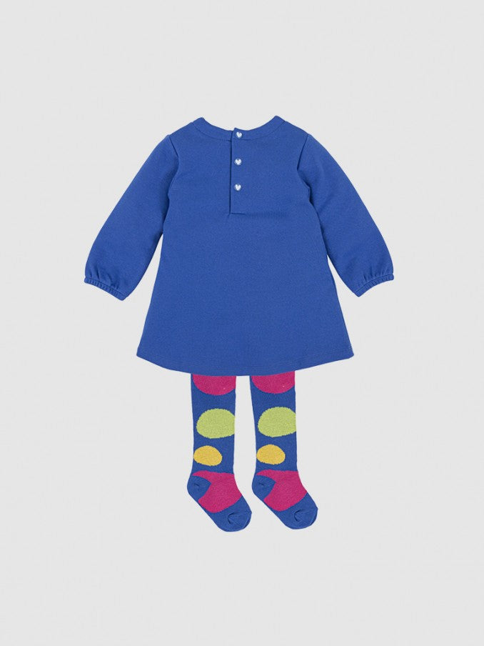 Blue dress and leggings set