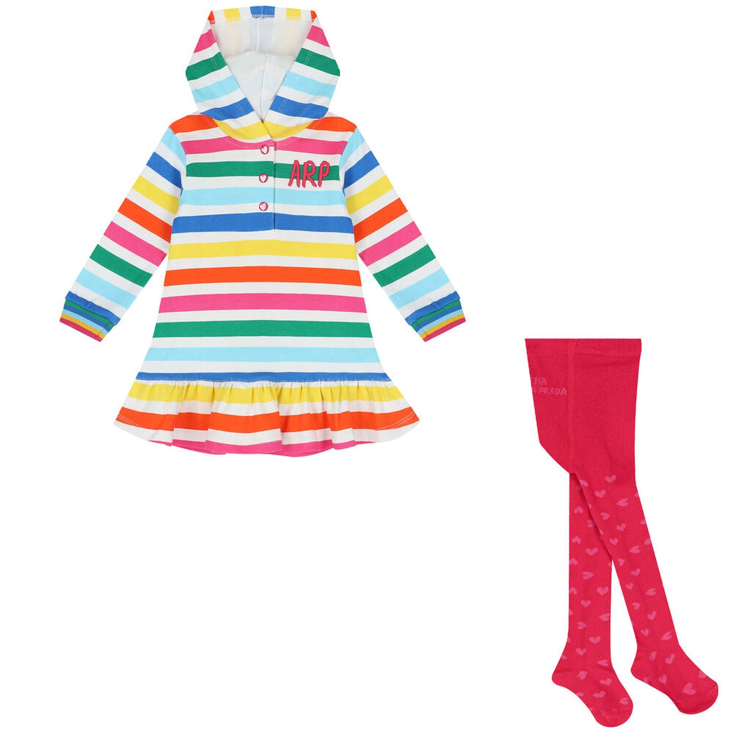 Waterprint dress and leggings set