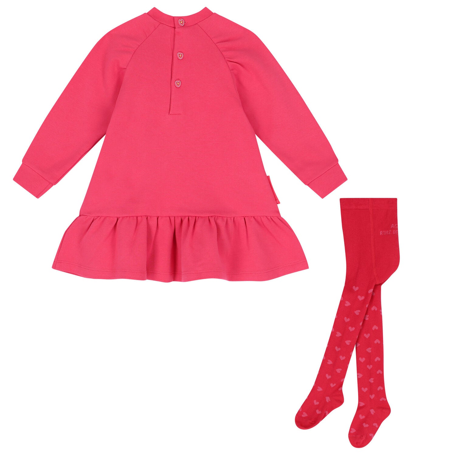 Fuchsia Heart dress and leggings set