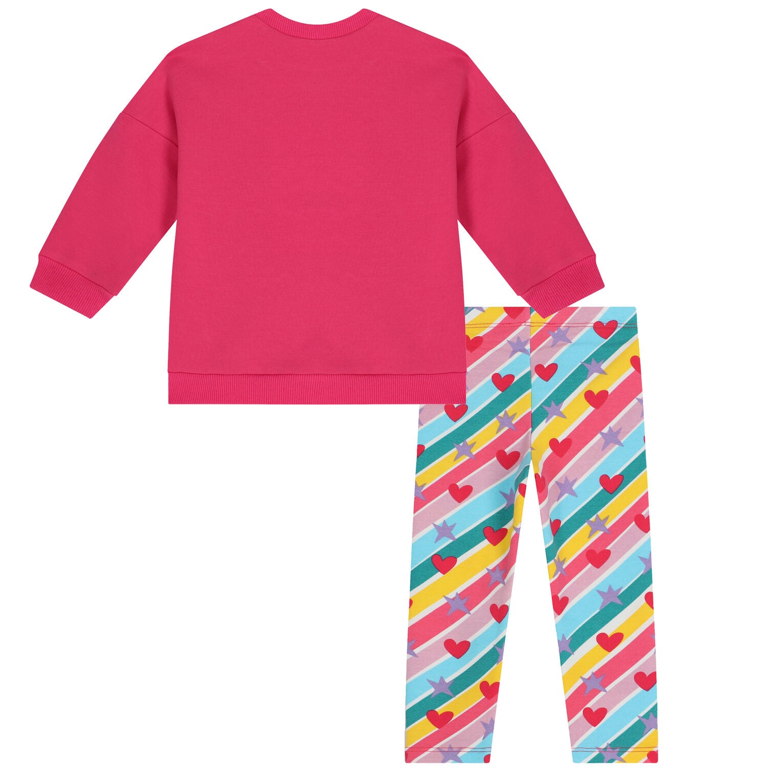 Fuchsia Heart t-shirt and leggings set