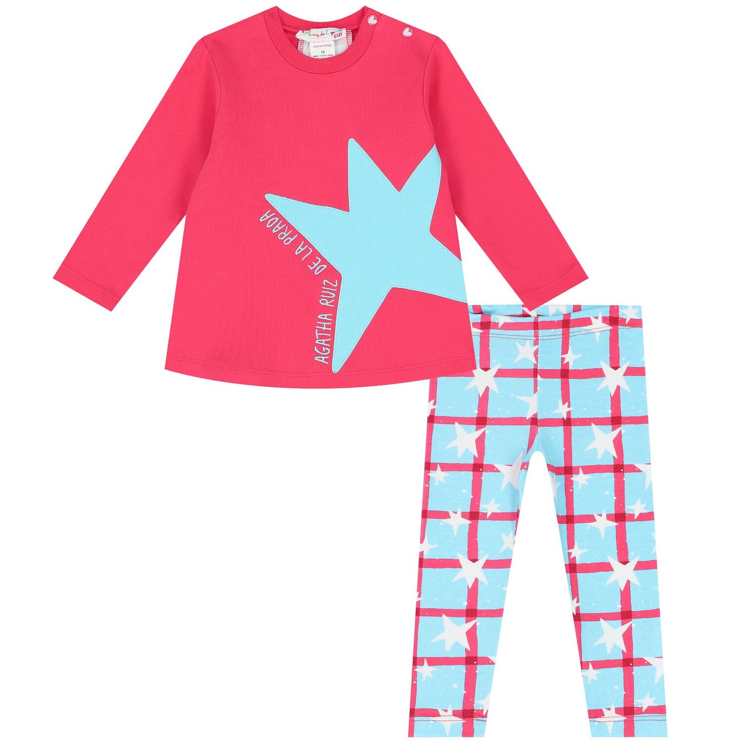 Fuchsia t-shirt and leggings set