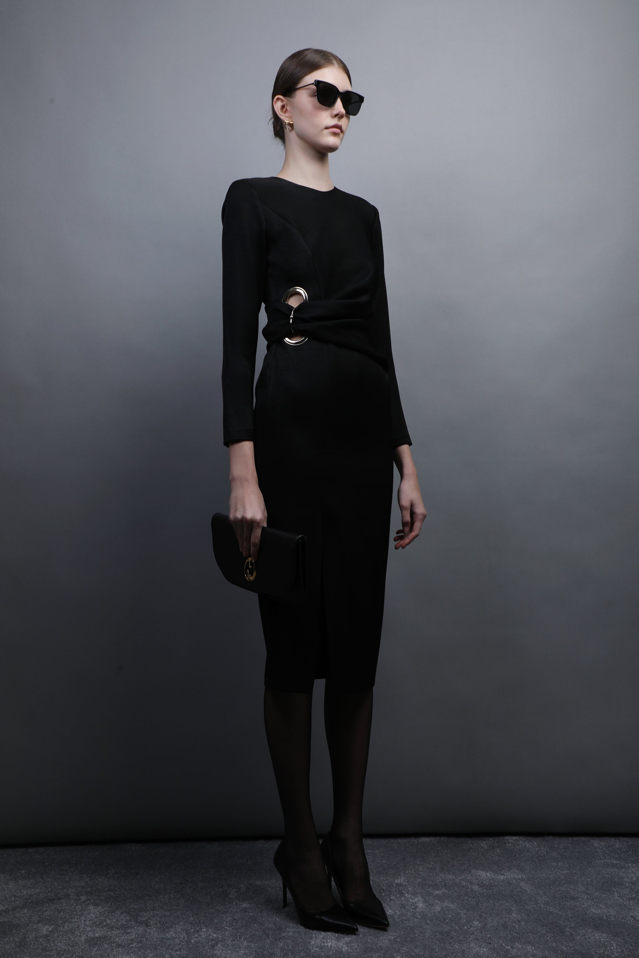 Ring detail on the side dress