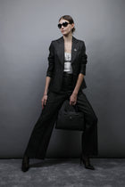 Linen blend grey suit