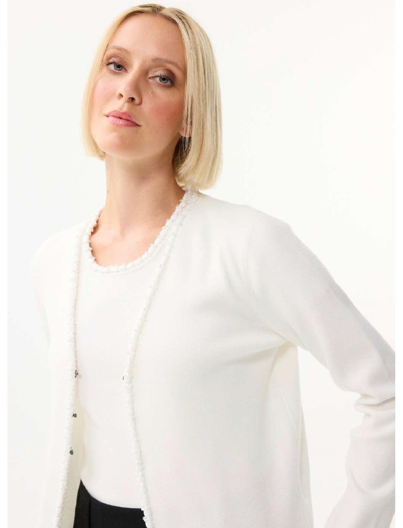 Pearl trim Twin-set