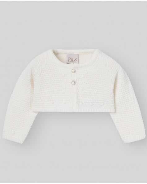 Knitted newborn crop cardigan