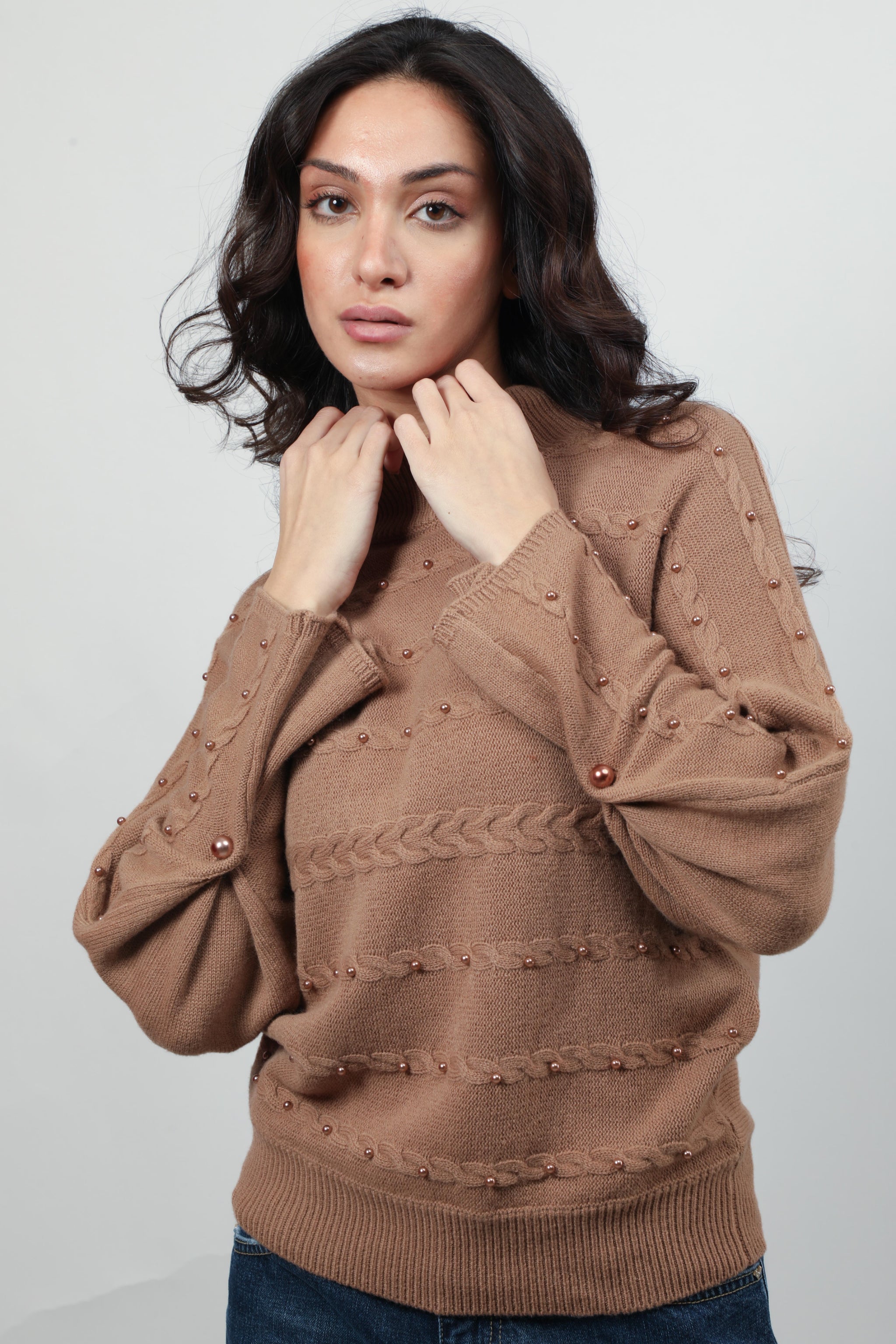Rose-Gold Pearl-Embellished Cable