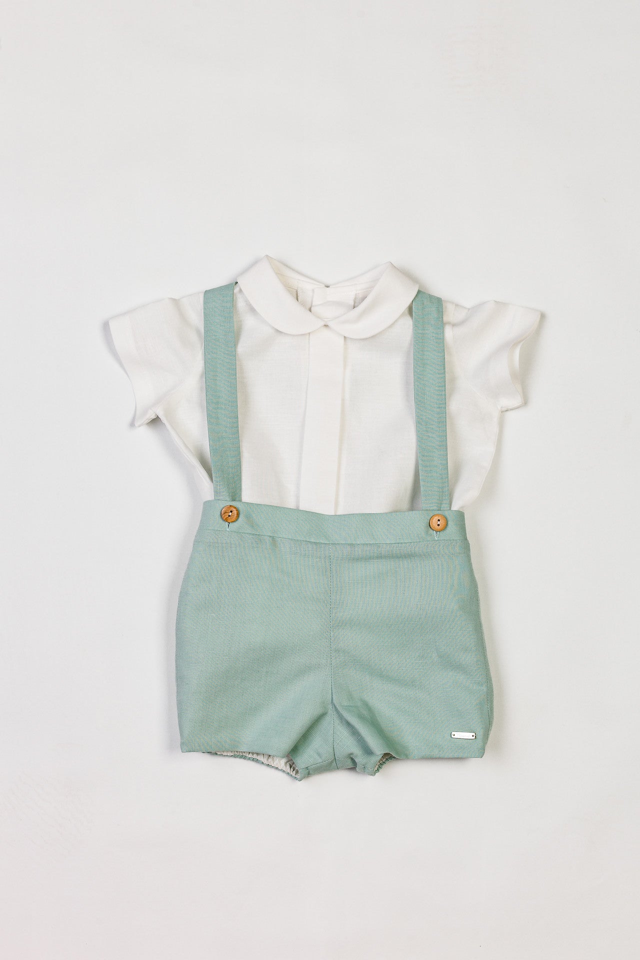 Beige overalls and shirt ceremony set