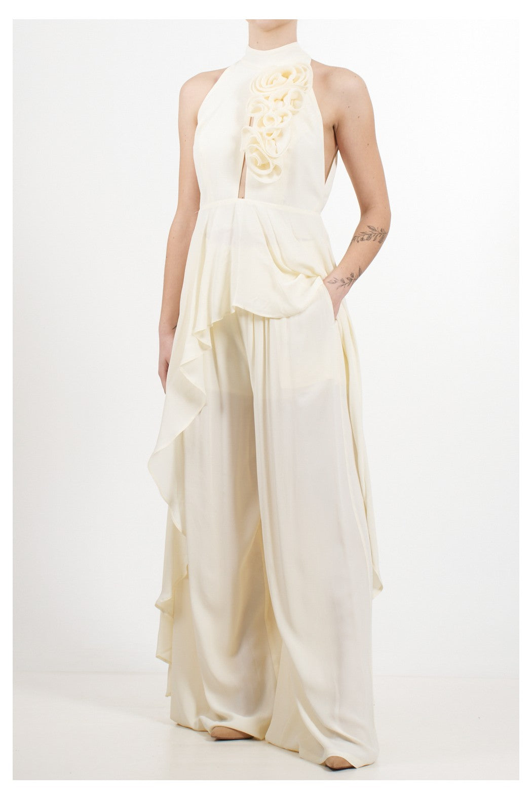 Chiffon flared pants